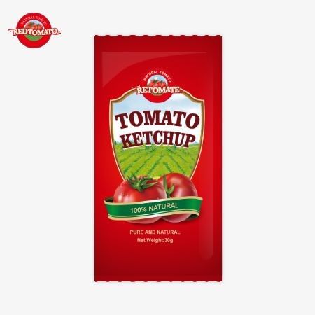 OEM Petit saco de tomate ketchup 30g con sabor natural puro, conforme a las normas ISO HACCP BRC y FDA