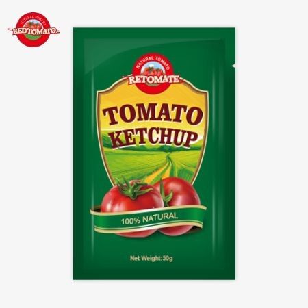 Bolsas de ketchup de 50 gramos de China, certificadas por ISO, HACCP y FDA, disponibles a precios de fábrica