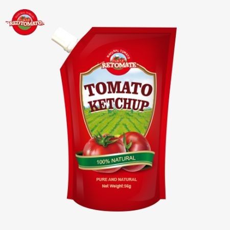 Saquetas de salsa de salsa con sabor natural de 56 gramos, de acuerdo con las normas internacionales de producción.