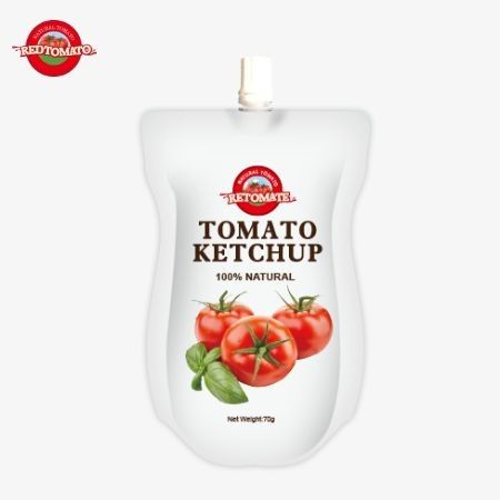 70 gramos de bolsita de ketchup con un sabor natural puro es precio de fábrica cumple con los estándares internacionales