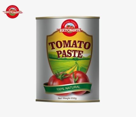 850 g de pasta de tomate enlatada para mejorar el perfil de sabor en sopas y guisos