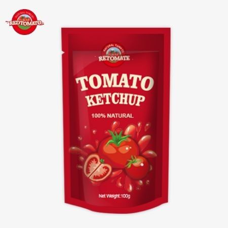 OEM China Precio de fábrica 100g Bolso de ketchup dulce y agrio, condimento natural puro