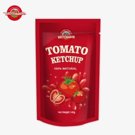 Producimos bolsas de 140 gramos de ketchup que cumplen con los estándares internacionales y están disponibles a precios de fábrica.