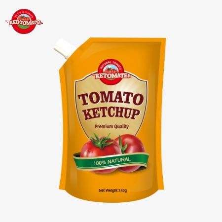 Producimos bolsas de ketchup de 140 gramos que cumplen con los estándares internacionales y se ofrecen a precios de fábrica