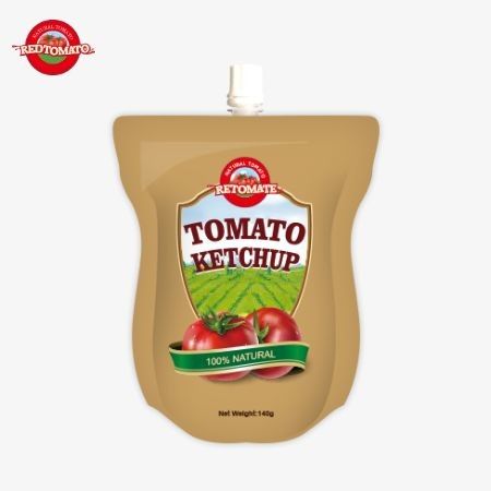 Ofrecemos bolsas de ketchup de 140 gramos que cumplen con los estándares internacionales y están disponibles a precios de fábrica