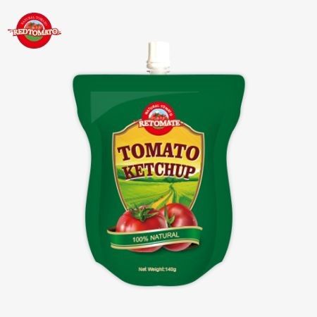 Ofrecemos bolsas de ketchup de 140 gramos a precios de fábrica que cumplen con los estándares internacionales y proporcionan comodidad
