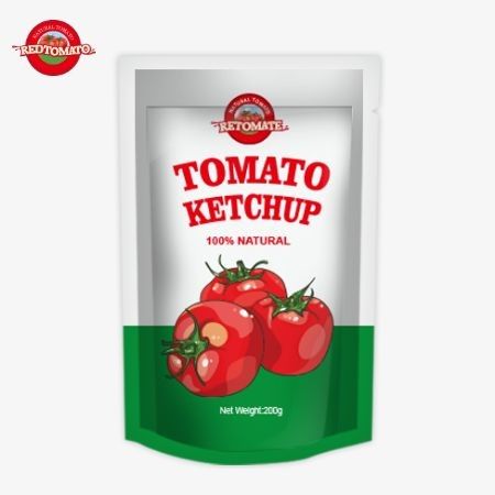 OEM 200g Sachet Ketchup con sabor natural puro, perfecto para el precio de fábrica de China
