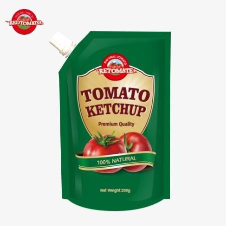 Fabricamos bolsas de 200 gramos de ketchup que cumplen con los estándares internacionales y se ofrecen a precios de fábrica