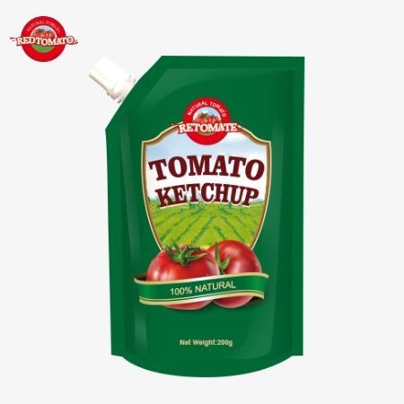 Producimos bolsas de 200 gramos de ketchup que cumplen con los estándares internacionales y están disponibles a precios de fábrica.