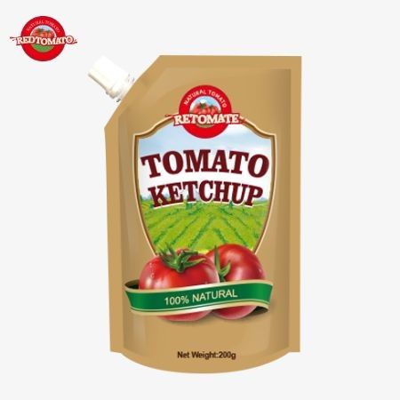 Producimos bolsas de 200 gramos de ketchup que cumplen con los estándares internacionales y están disponibles a precios de fábrica.