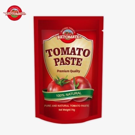 Bolsa de pasta de tomate doble concentrado de Redtomato de marca 70g Premium - Con un sabor rico y un diseño cómodo