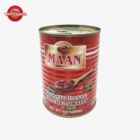 MAAN 400 g de doble concentrado de pasta de tomate enlatada Brix22-24% Marca personalizable disponible