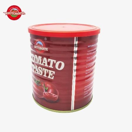 Retomate de marca propia 800g Pasta de tomate enlatada Brix28-30% Proporcionar marca y diseño de embalaje