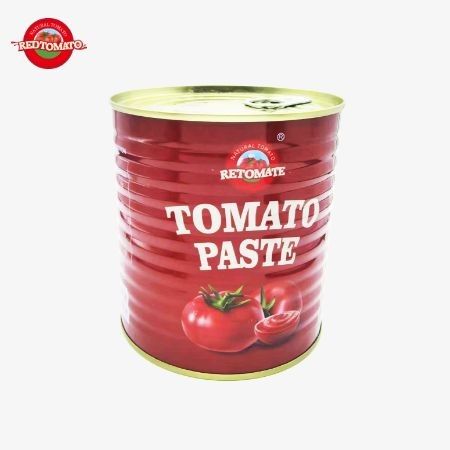 Retomate de marca propia 800g Pasta de tomate enlatada Brix28-30% Proporcionar marca y diseño de embalaje