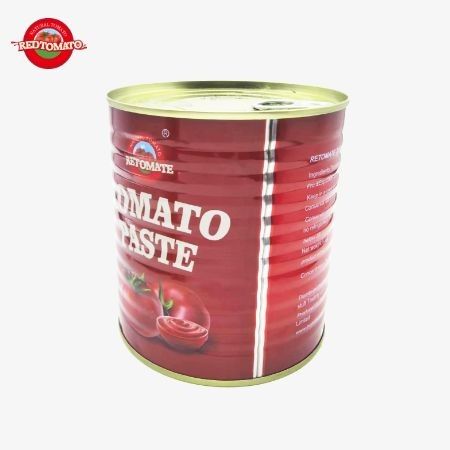 Retomate de marca propia 800g Pasta de tomate enlatada Brix28-30% Proporcionar marca y diseño de embalaje