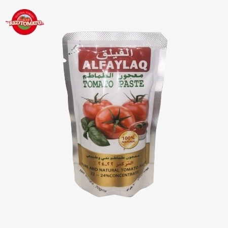 Pasta de tomate concentrada ALFAYLAQ Brand en sobre de 70g con Brix 22–24%