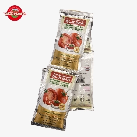 ALKIMA Sobre plano de 30g Pasta de tomate concentrada a Brix 28–30% Disponible bajo la marca Retomate o personalizable con su propio OEM