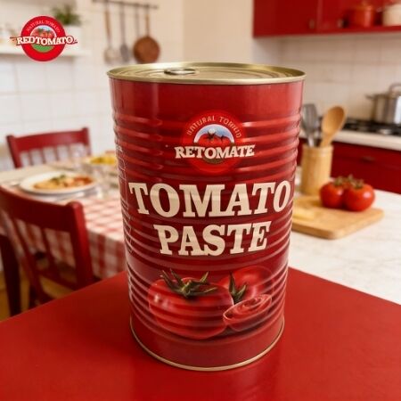 Pasta de tomate RETOMATO de alta calidad con 4500 g envasado a granel 28-30 Brix Tipo de envasado