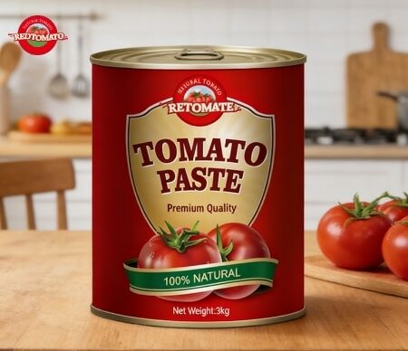 3 kg de pasta de tomate enlatada ¢ Certificado ISO, HACCP, BRC y FDA para la exportación internacional