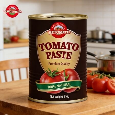210g de pasta de tomate enlatada cumple con las normas de seguridad alimentaria reconocidas mundialmente FDA ISO HACCP BRC