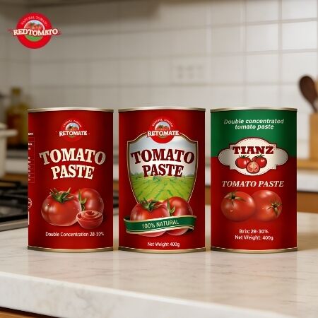 Pasta de tomate enlatada de 400g cumple con los estándares de producción ISO HACCP BRC FDA