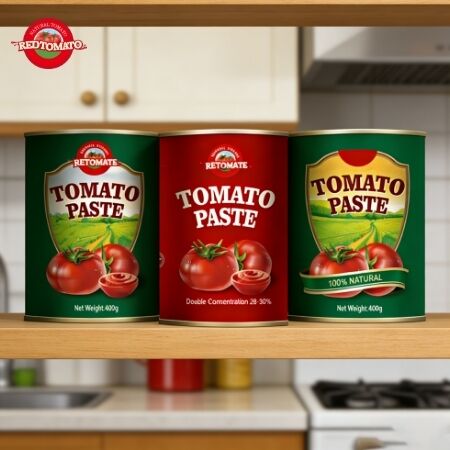 Pasta de tomate enlatada producida en fábrica china de 400g | Doble concentrada, tapa de fácil apertura y precio mayorista de fábrica