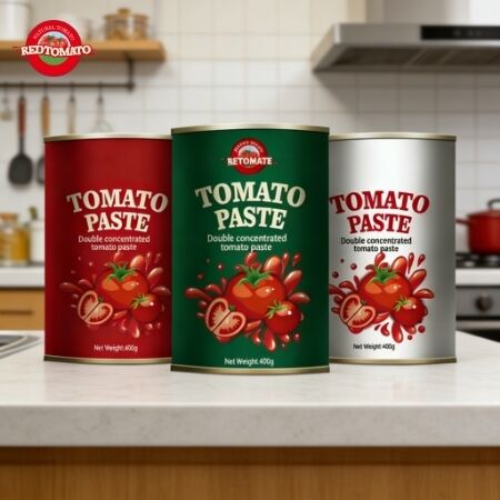 China suministra 400g de pasta de tomate enlatada, que cumple estrictamente con los estándares globales de seguridad alimentaria