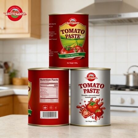 1000 g de pasta de tomate enlatada certificada ISO con sabor agrio y dulce para creaciones culinarias mejoradas