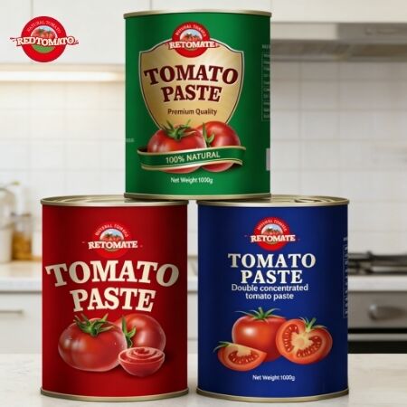 Pasta de tomate enlatada de calidad superior de 1000 g con 28-30% de Brix, certificada ISO HACCP BRC FDA