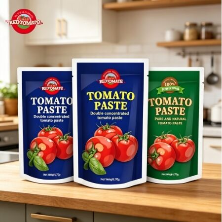 Precio de fábrica Bolsa de bolso de 70g de pasta de tomate Bolsa de embalaje de alimentos Bolsa de bolso