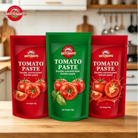 100 g de pasta de tomate en bolsita de doble concentración con una pureza del 30 % al 100 % para cocinar y condimentar