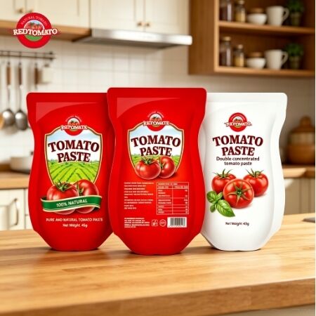 Sweet and Sour Flavor 140g Stand-Up Sachet Tomato Paste with 22-30 Purity Grade