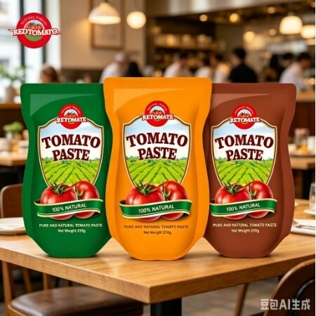 210g de pasta de tomate en bolsita ISO HACCP BRC FDA Certificado con calidad superior de origen de Xinjiang