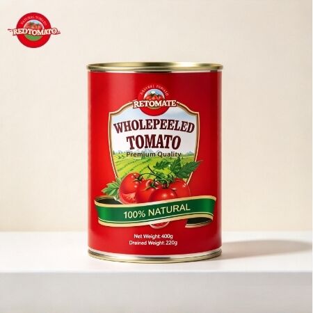 400g Whole Peeled Tomatoes Private Label OEM Tin Can Global Wholesale Custom Branding