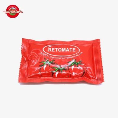 36 g de pasta de tomate en bolsas planas, doble concentrado para un almacenamiento más cómodo