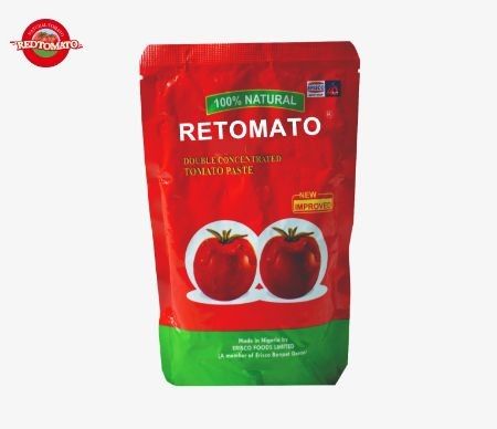 Pesta de tomate triple concentrado 100 g Bolsita de pie 30%-100% de pureza