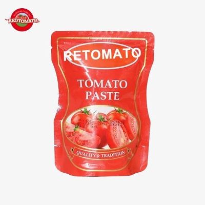 Pasta de tomate agria y dulce en bolsas de 140 gramos 30%-100% de pureza