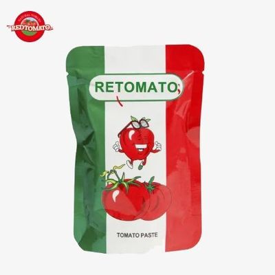 Certificado de la FDA Triple pasta de tomate concentrado 200g en bolsas de pie
