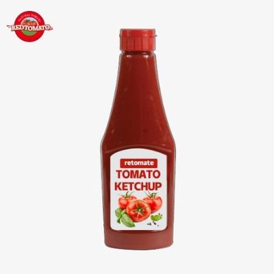 Botella de ketchup rojo 600g sabor natural puro para hamburguesas y sandwiches condimento