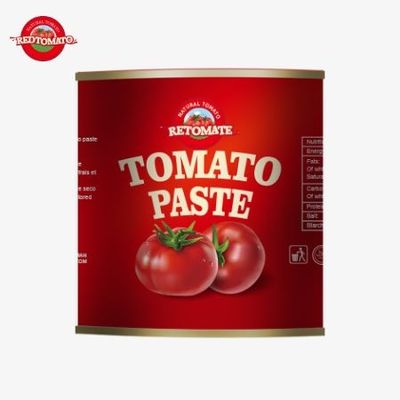Pasta de tomate rojo enlatada 70 g por lata tapa abierta dura 30%-100% de pureza