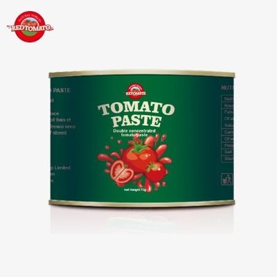 70 g Concentración de pasta de tomate enlatada con tapa fácil de abrir para una experiencia fácil de usar