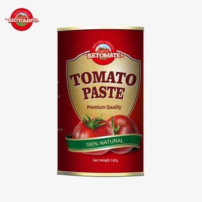Nuevo mejorado de calidad premium conveniente fácil de abrir tapa 140g lata de pasta de tomate gourmet