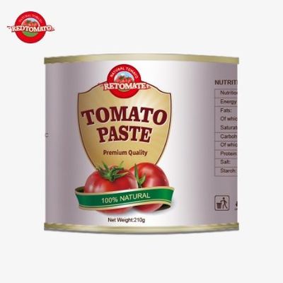 210 g de pasta de tomate enlatada cumple con las normas internacionales ISO HACCP BRC y FDA