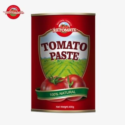 400 g de pasta de tomate en lata estándares internacionales, incluidos los de ISO HACCP BRC y FDA