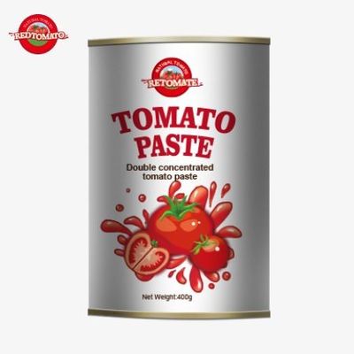 Normas de producción certificadas por las directrices ISO 400 g Pasta de tomate enlatada