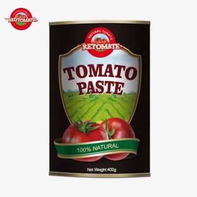 Nuestra pasta de tomate de 400 gramos cumple estrictamente con los estándares internacionales de seguridad alimentaria