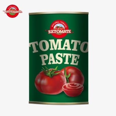 La pasta de tomate enlatada de 400 g cumple estrictamente con los más altos estándares internacionales de seguridad alimentaria