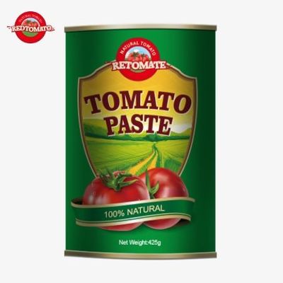 La pasta de tomate enlatada de 425 g cumple con las normas mundiales establecidas por ISO HACCP BRC y FDA Regulaciones
