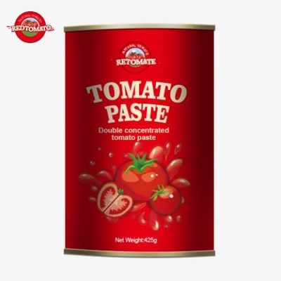 La pasta de tomate enlatada de 425g Los estándares globales establecidos por ISO HACCP BRC y FDA Regulaciones
