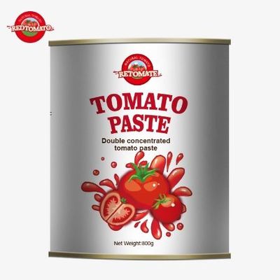 800g de pasta de tomate enlatada cumple estrictamente con numerosas normas internacionales de calidad y seguridad